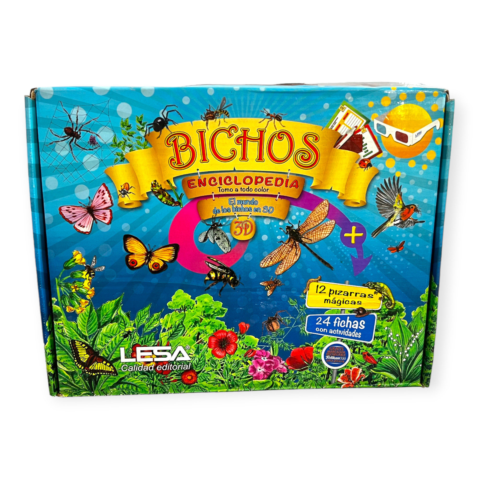 Portada de Bichos – Enciclopedia a Todo Color con Libro 3D y Fichas